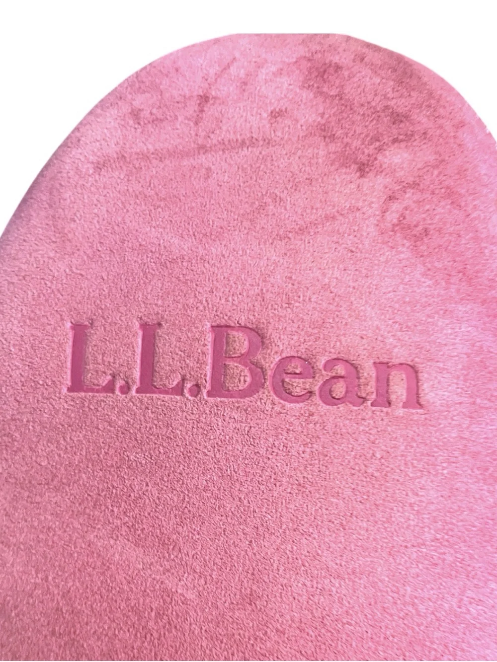 L.L. Bean PINK! Kids Size 6 Suede Leather Moccasin Slippers Soft Fleece Lining